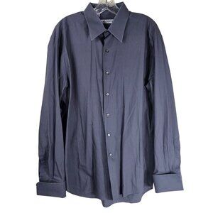 Dolce & Gabbana French Cuff Dress Shirt 42 16.5 Point Collar Quiet Luxury Office